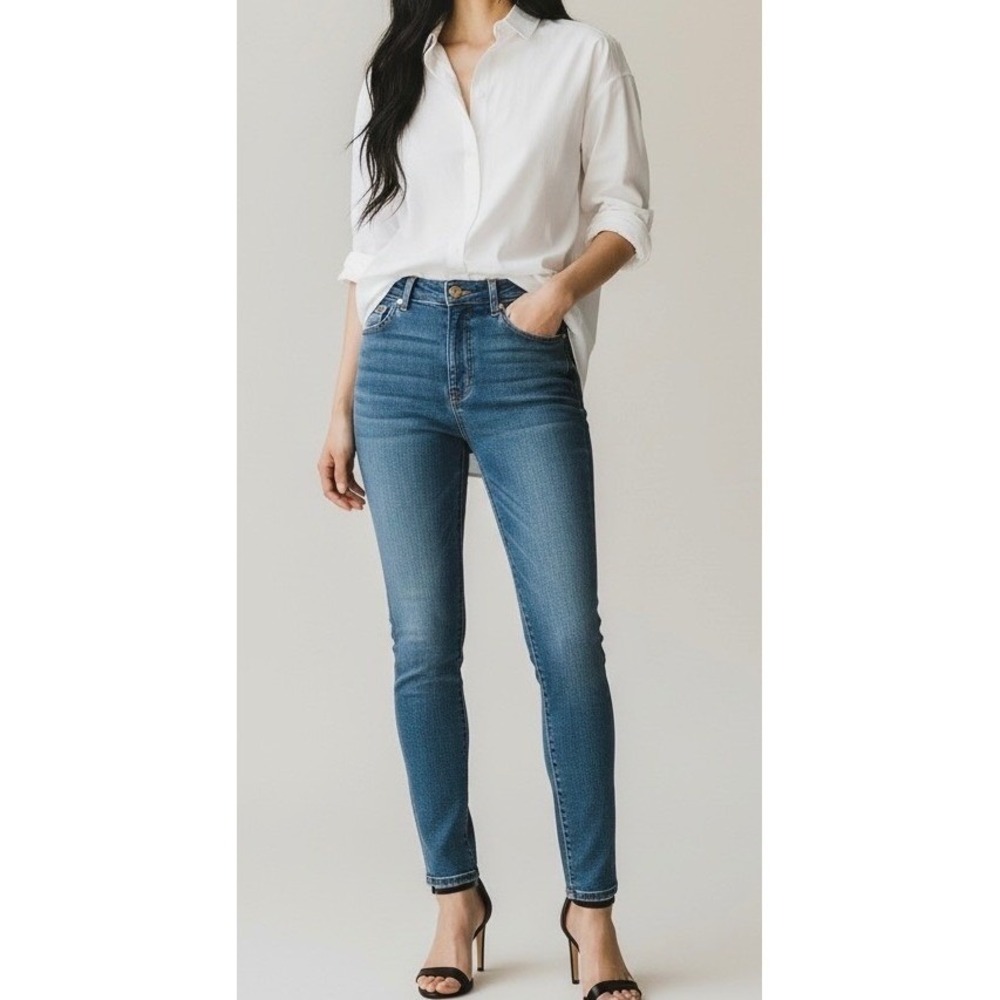 Levi's 721 High Rise Skinny Jeans Womens 28 Light Wash Blue